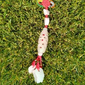 Chinese Natural Variegated Jade Hanging Charm